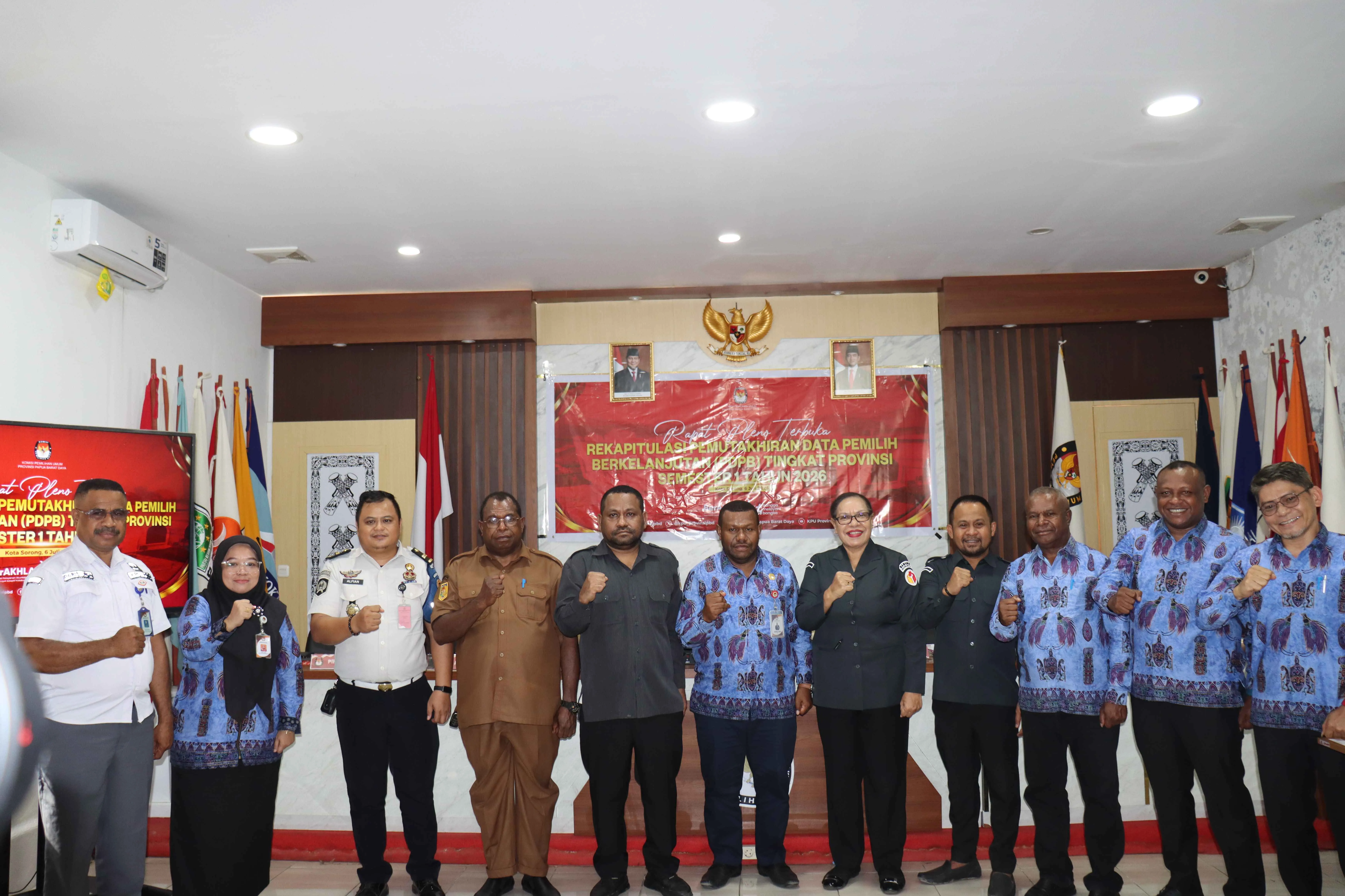 Pemutakhiran Data Pemilih Berkelanjutan (PDPB) Tingkat Provinsi Papua Barat Daya Semester I Tahun 2026