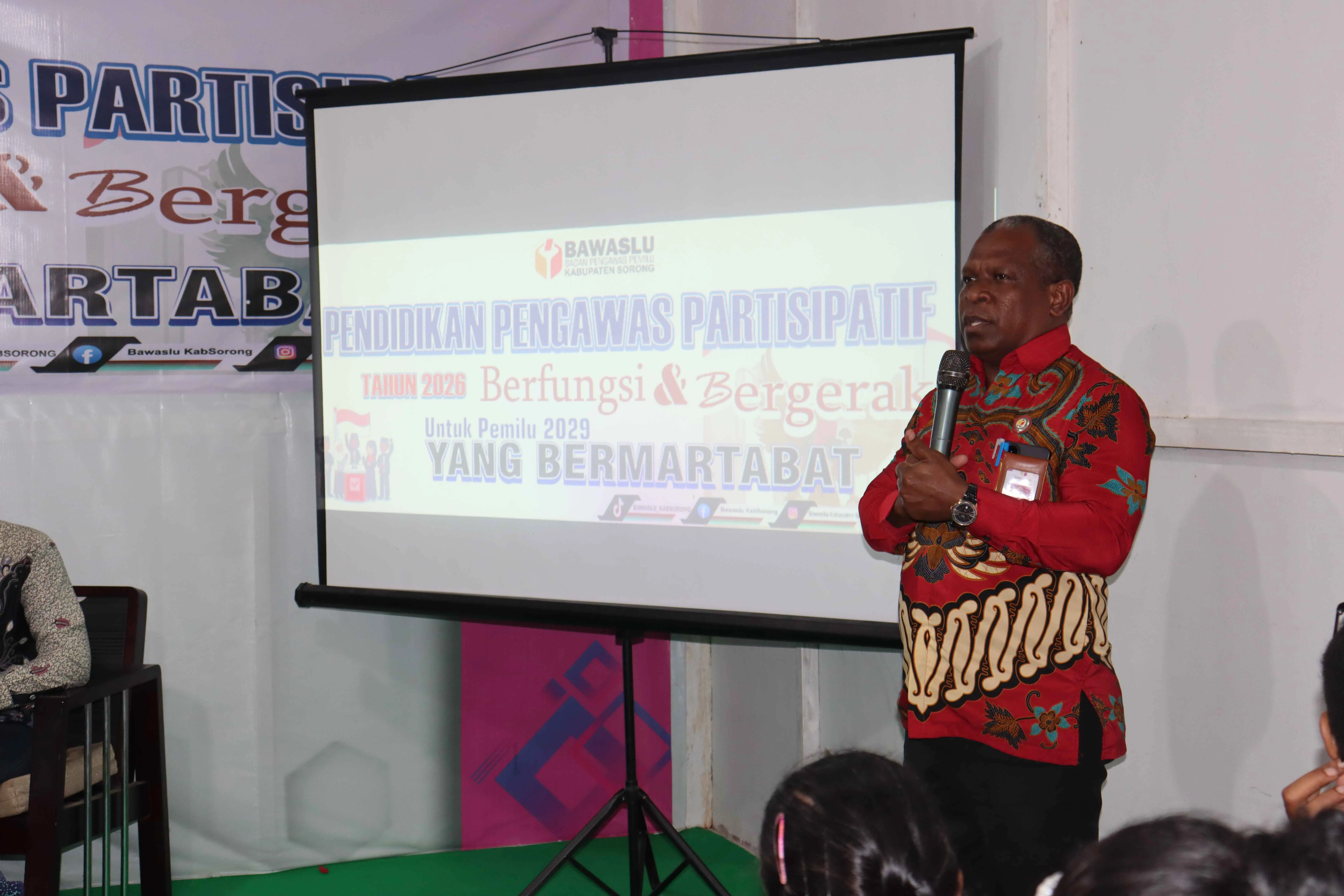 Agustinus S Naa - Ketua Bawaslu Kabupaten Sorong - Pelaksanaan Pendidikan Pengawas Partispatif (P2P) 