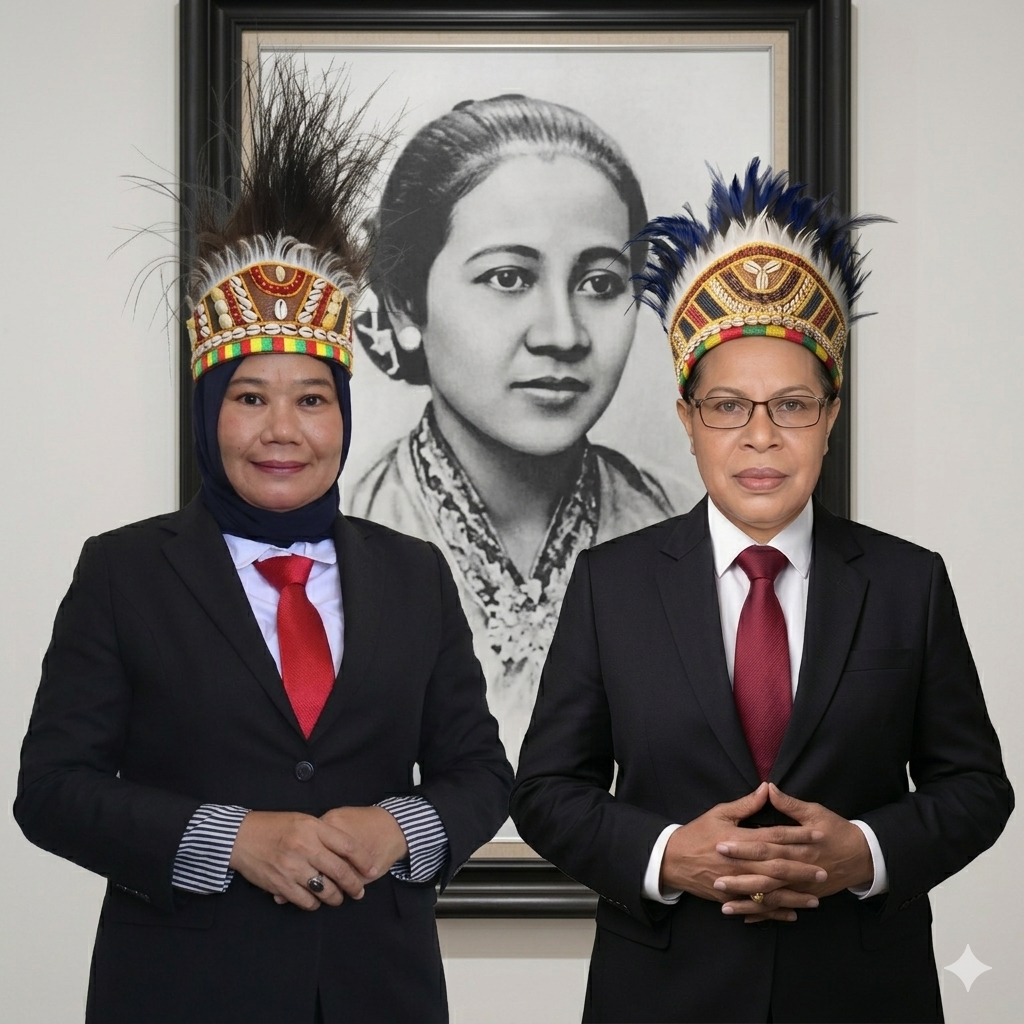 Zatriawati dan Regina Gembenop - Bawaslu Provinsi Papua Barat Daya