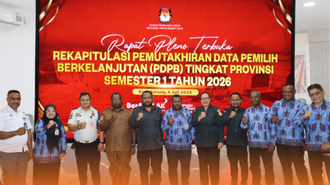 Pemutakhiran Data Pemilih Berkelanjutan (PDPB) Tingkat Provinsi Papua Barat Daya Semester I Tahun 2026
