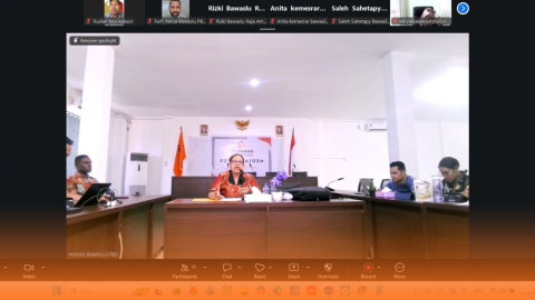 Tangkapan Layar, Rakor Bawaslu Provinsi bersama Bawaslu Kabupaten/kota se-Papua Barat Daya, Kamis (24/09/2026)